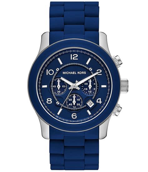 Michael Kors Runway Navy Silicone Wrapped Watch 